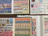 many different types of stamps on a table