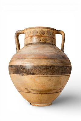 Grande Amphore Chypriote EN Terre Cuite Avec Spirales