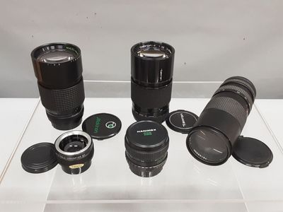 Ensemble de 5 objectifs ou éléments d'objectif photo compren…