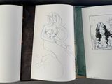four pages of a book with drawings on them