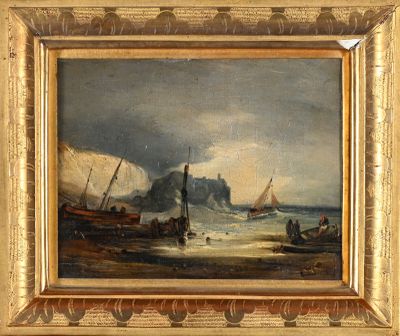 Antoine GUINDRAND (1801-1843) Marine, activité sur le rivage