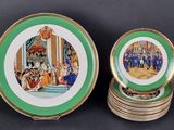 deux assiettes avec l'image d'un homme et d'une femme
