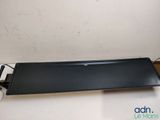 a close up of a black tray on top of a table