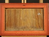 an image of a wooden easel with a painting on it
