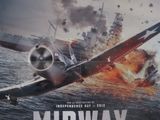 the poster for the movie midway is shown in the middle of the water
