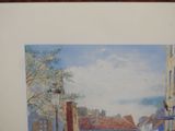 a picture of a painting of a city street
