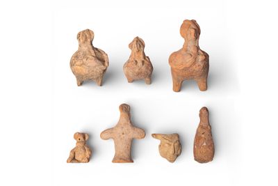 Collection D'Idoles D'Oiseaux EN Terre Cuite D'Anatolie