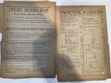 an old book with a list of rules on it sitting on top of a table