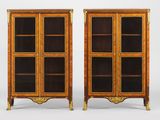 paire de bibliothèques marquetées de l'époque Empire français