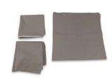 a set of four pieces of cloth on a white background