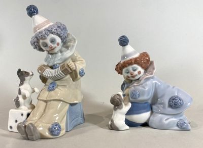 LLADRO Ensemble de deux sujets en porcelaine polychrome figu…