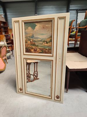 a picture of a picture of a room with a chair and a table