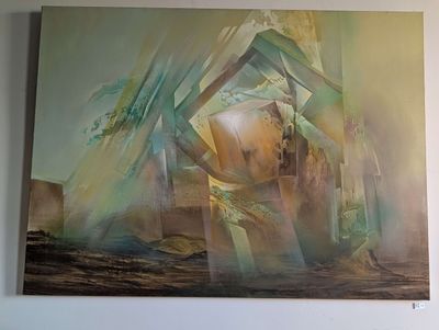 Denis Fadier (Né en 1949) - Huile sur toile SBG - Compositio…