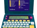 un ordinateur portable bleu avec un clavier jaune