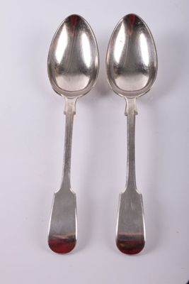 2 cuillères de table en argent poinçon anglais - Photo 1