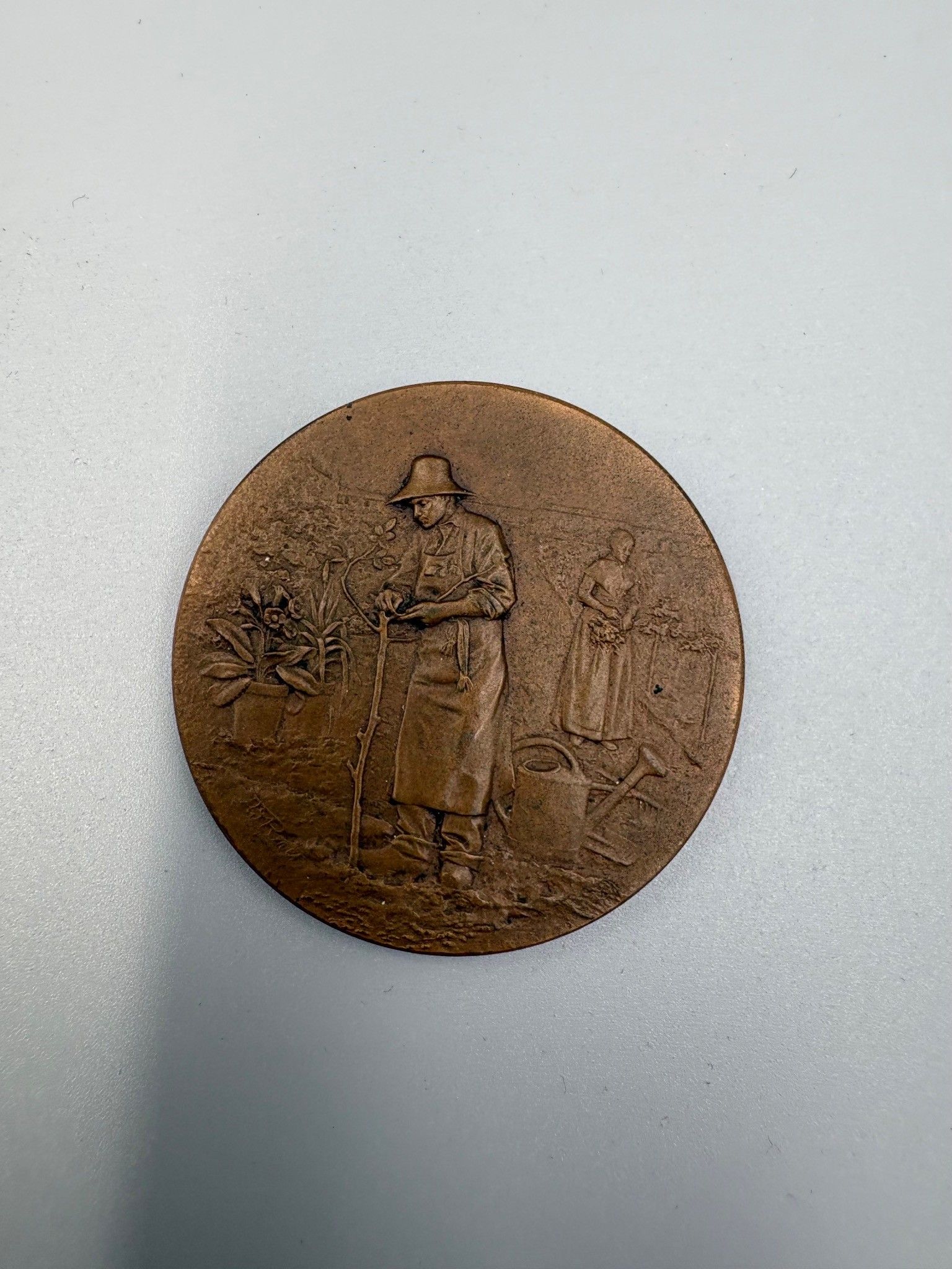 Médaille de récompense en bronze, diamètre environ 50 mm, si…