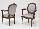 pair of antique chairs with blue upholstered upholstered upholstered upholstered upholstered upholstered upholstered upholstered uphol