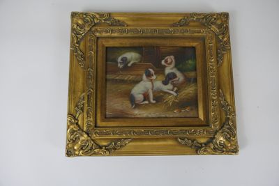 a picture of a painting on the wall of a room