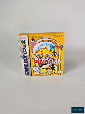 La Game Boy de Nintendo est posée sur une surface blanche, à côté d'une boîte jaune.