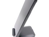 a close up of a cell phone on a stand