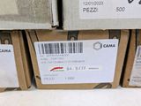 several boxes of assorted items are stacked on top of each other