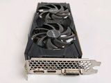 a close up of a video card on a white surface