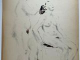 une image représentant un dessin de deux nus assis sur une chaise
