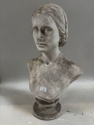 buste en marbre d'une femme coiffée d'un turban