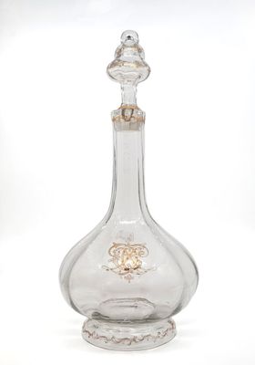 ÉMILE GALLÉ (1846-1904) Carafe en verre soufflé, la panse mo…