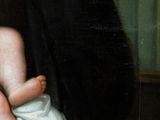 painting of a man holding a baby in his arms