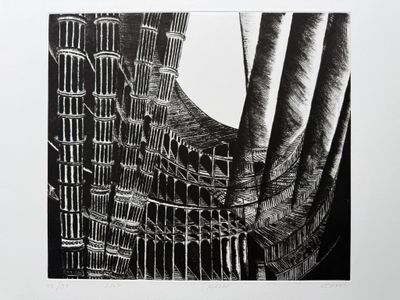 une image d'un dessin en noir et blanc d'un bâtiment