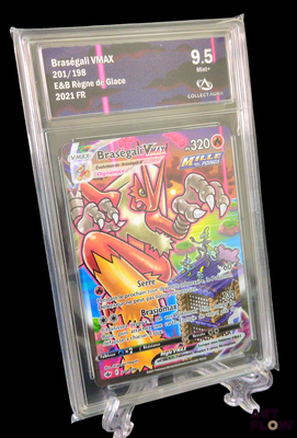 a card in a plastic holder with a picture of a skateboarder on it