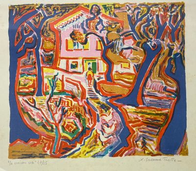 Suzanne TOURTE (1904-1979) La Maison rose