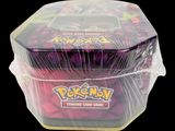 a plastic container filled with a container of pokemon cards