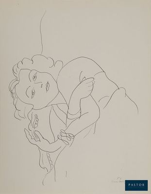 l'image d'un dessin représentant une femme tenant un enfant dans ses bras