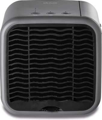 un gros plan d'un purificateur d'air noir et gris