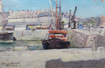 Alfred SWIEYKOWSKI (Paris 1869-Paris 1953), "Le port de Sain…