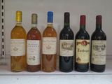 Plusieurs bouteilles de vin sont alignées sur une étagère dans un réfrigérateur