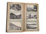 an old photo of a book with pictures of people in it