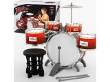 an image of a kid ' s drum set with a stool and stool