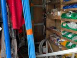 a small storage area in the back of a van