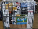 a large metal cage with a bunch of items in it