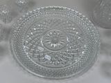 a glass plate with a pattern on it on a table