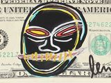 an image of a dollar bill with a drawing of a man ' s face on it