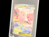 a pokemon trading card in a clear plastic holder