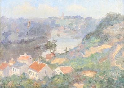 Ecole française du XXe. Paysage.