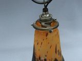 an image of a lamp hanging from a wire on top of a table