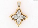 an image of a diamond cross pendant on a white background