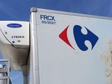 a truck with a picture of a child on the side