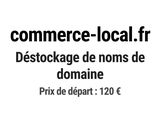 une image en noir et blanc d'un panneau sur lequel on peut lire « commerce local fr »